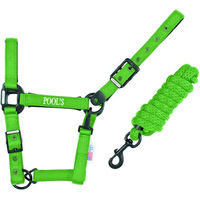 Produktbild von Pool's Pferdehalfter aus Nylon mit Lederdetails in Schwarz und Grün