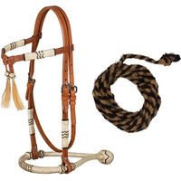 Produktbild von Pool's Pferdezaum mit Bosal und Pferdehaarfôren aus Leder in Braun