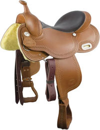 Pool's Racer Western Barrel Sattel für Pferde aus Leder in Braun – Bild 1 von 1