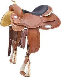 Produktbild von Pool's Rawhide Pferdesattel aus Leder in Braun