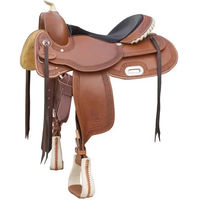 Produktbild von Pool's Reiner Flexible 2020 Reitsattel aus Leder in Braun und Orange