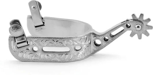 Produktbild von Pool's Reitsporn aus Aluminium in Silber mit Loch