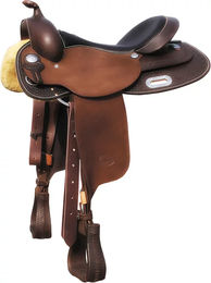 Produktbild von Pool's Rough Out 1020 Team Penning Pferdesattel aus Leder in Braun