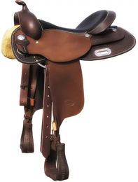 Produktbild von Pool's Rought Out 1020 Team Penning Pferdesattel aus Leder in Braun