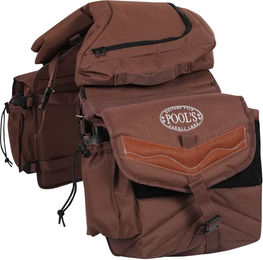 Produktbild von Pool's Satteltasche für das Hinterzeug mit 3 Taschen aus Polyester in Braun