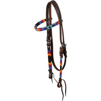 Produktbild von Pool's Serape Western-Reitstrang aus Leder mit Perlen in Bunt