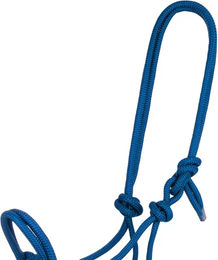 Produktbild von Pool's Set aus Halfter und Longiergurt für Pferde aus Seil in Türkis und Blau