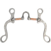 Produktbild von Pool's SS Western-Snaffle Gebiss für Pferde aus Aluminium mit Kupferrollen und dekorativen Stäben in Silber