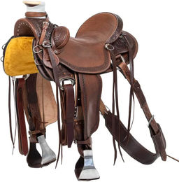 Pool's Wade Cheyenne Westernsattel aus Leder für Pferde in Braun 16 Zoll – Bild 1 von 1