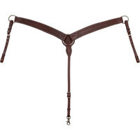 Produktbild von Pool's Western-Halsband für Pferde aus Leder in Braun mit gravierten Motiven