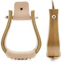 Produktbild von Pool's Western-Holzpferdeträger mit Ledersitzfläche in Beige