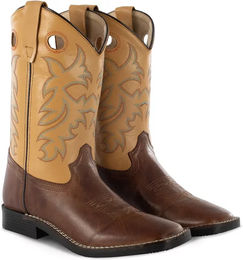 Produktbild von Pool's Western-Reitstiefel aus Leder für Kinder in Braun mit eckiger Spitze