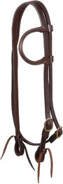 Produktbild von Pool's Western Reitzaum aus Leder mit Ein-Ohr und Steigbügel in Braun