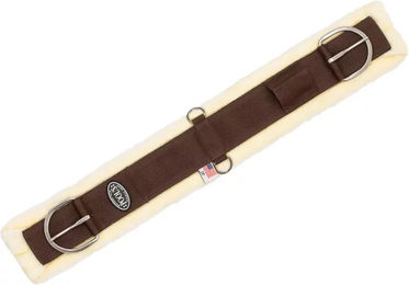 Produktbild von Pool's Western Sattelgurt aus Edelstahl in Braun