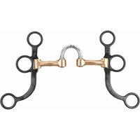 Produktbild von Pool's Western-Snaffle Gebiss für Pferde aus Edelstahl und Kupfer mit kurzen gebogenen Stangen