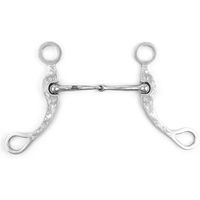 Produktbild von Pool's Western Snaffle Gebiss für Pferde mit verzierten Edelstahlstangen in Silber