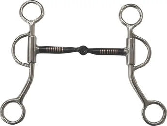 Produktbild von Pool's Western Snaffle-Trense für Pferde mit Kupfereinlagen aus Metall in Silber
