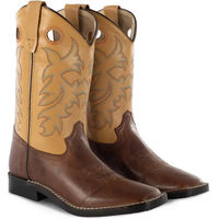 Produktbild von Pool's Western-Stiefel für Kinder aus Leder in Braun mit eckiger Spitze