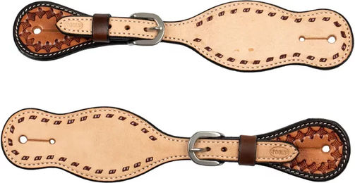 Produktbild von Pool's Westerngurt für Pferde aus Leder in 2-Tone Braun Bunt