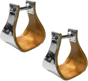 Produktbild von Pool's Westernsteigbügel aus Holz in Gold und Braun