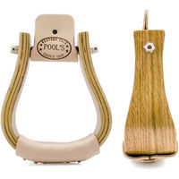 Produktbild von Pools Westernsteigbügel aus Holz mit breiter Trittfläche in Braun und Beige