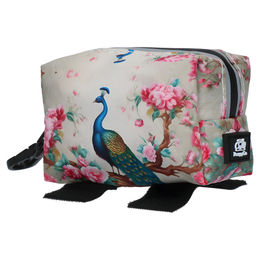 PoopyGo Kotbeutelspender Eco Bag Pfau Weiß für Hunde mit Karabiner und Klettverschluss – Bild 1 von 4
