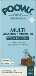 Poows Multivitamin für Hunde ab 4 Monaten mit Vitaminen und Mineralien für Haut, Fell, Immunsystem und Gelenke 60 Stück – Bild 1 von 2