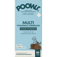 Produktbild von Poows Multivitamin für Hunde ab 4 Monaten mit Vitaminen und Mineralien für Haut, Fell, Immunsystem und Gelenke 60 Stück