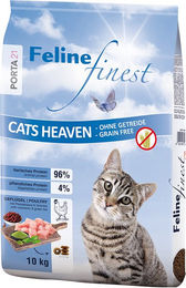 Produktbild von Porta 21 Feline Finest Cats Heaven Senior Katzenfutter Huhn getreidefrei und hypoallergen 10 kg - 2 x 10 kg