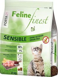 Produktbild von Porta 21 Feline Finest Sensible Geflügel Getreidefrei Katzenfutter Adult 2 x 2 kg - 2 x 2 kg