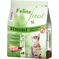 Produktbild von Porta 21 Feline Finest Sensible Geflügel Getreidefrei Katzenfutter Adult 2 x 2 kg - 2 x 2 kg