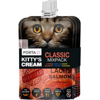 Produktbild von Porta 21 Kitty's Cream Classic Mixpaket Katzen Nassfutter Adult Lachs Kabeljau Huhn 3 x 90 g - 3 x 90 g