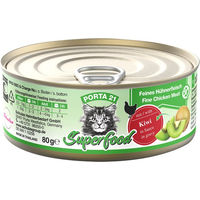 Produktbild von Porta 21 Superfood Katzen Nassfutter Huhn mit Kiwi 6 x 80 g Getreidefrei und Ohne Zucker - 6 x 80 g