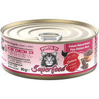 Produktbild von Porta 21 Superfood Katzen Nassfutter Huhn mit Quinoa Getreidefrei 6 x 80 g - 6 x 80 g