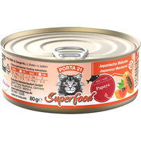 Produktbild von Porta 21 Superfood Katzen Nassfutter Makrele mit Papaya getreidefrei ohne Zucker 6 x 80 g - 6 x 80 g