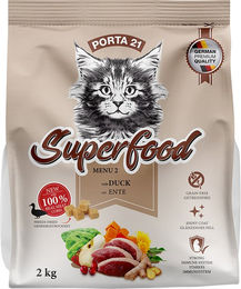 Produktbild von Porta 21 Superfood Menu 2 Hundefutter mit Ente getreidefrei für Adult 2 x 2 kg - 2 x 2 kg