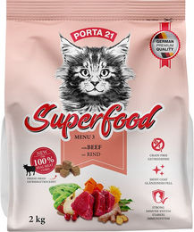 Porta 21 Superfood Menu 3 Kroketten mit Rind für Adult Hunde getreidefrei und ohne Zucker 2 kg - 2 kg – Bild 1 von 1
