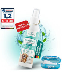 PowerPets DentaClean Zahnreinigungsspray für Hunde und Katzen 130ml mit Fingerzahnbürste – Bild 1 von 10