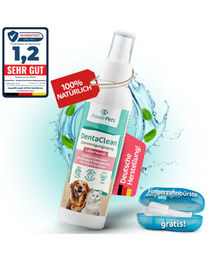 PowerPets Zahnreinigungsspray Leberwurst für Hunde und Katzen mit Fingerzahnbürste 130ml – Bild 1 von 8