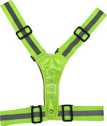 Produktbild von Powertec LED Reflektor-Weste Gelb wiederaufladbar aus Polyester Unisex