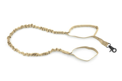 PRECORN Dehnbare Hundeschleppleine aus Nylon in Beige - 1 m – Bild 1 von 2