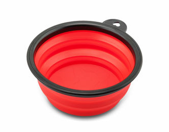 PRECORN Reisenapf aus Silikon für Hunde und Katzen rot faltbar - 250 ml – Bild 1 von 7
