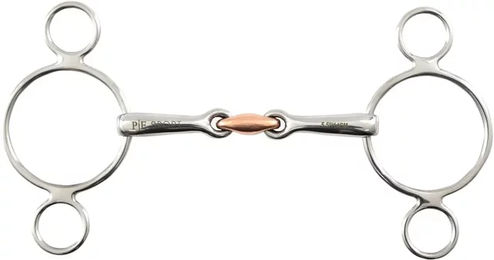 Produktbild von Premier Equine 2-Ring Gebiss aus Metall in Silber und Grau für Pferde