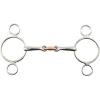 Produktbild von Premier Equine 2-Ring Gebiss aus Metall in Silber und Grau für Pferde