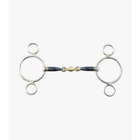 Produktbild von Premier Equine 3-Ring Gebiss aus Metall in Silber und Blau für Pferde