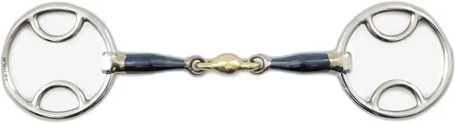 Premier Equine 3-Ring Gebiss aus Weicheisen mit Raute Alloy für Pferde – Bild 1 von 2