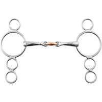 Produktbild von Premier Equine 4-Ring Gebiss aus Kupfer in Silber für Pferde