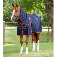 Produktbild von Premier Equine Abschwitzdecke mit Halsteil aus Polyester in Blau