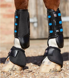 Premier Equine Air Cooled Original Vorderbeingamaschen für Pferde Schwarz XS – Bild 1 von 3