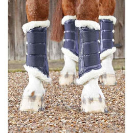 Premier Equine Air-Tech Techno Gamaschen für Pferde mit Wollfutter in Blau – Bild 1 von 5